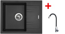 Sinks LINEA 600 Metalblack + Elasta nerez/černá