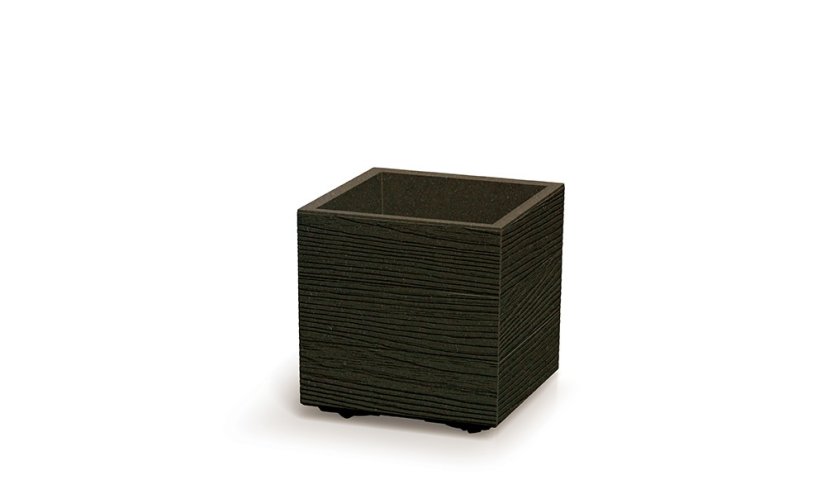 Květináč Prosperplast MADERA SQUARE eco wood 28,8 cm kávový