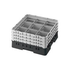 Cambro Koš Camrack 9 pozic, výška sklenice 9 cm - Černá