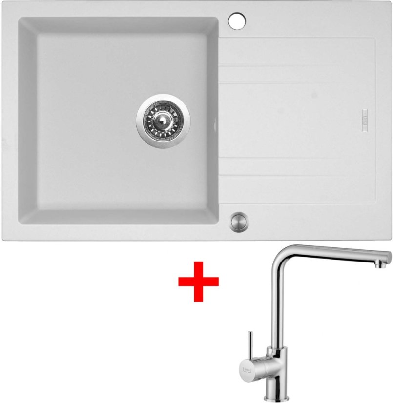 Sinks LINEA 780 XC Milk + Elka Sinks LINEA 780 XC Milk + Elka