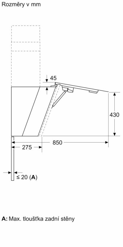 Komínová digestoř Bosch DWK91LT20