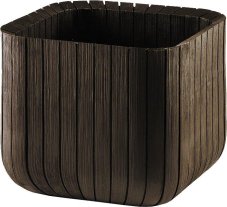 Květináč Keter Cube Planter S whiskey hnědý