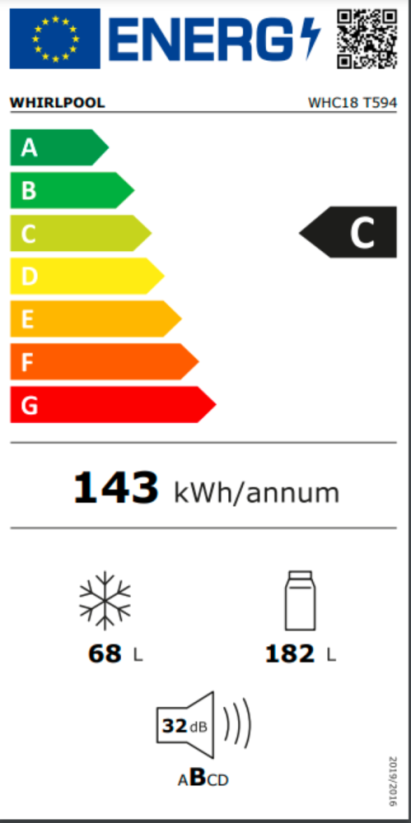 Vestavná chladnička Whirlpool WHC18T594