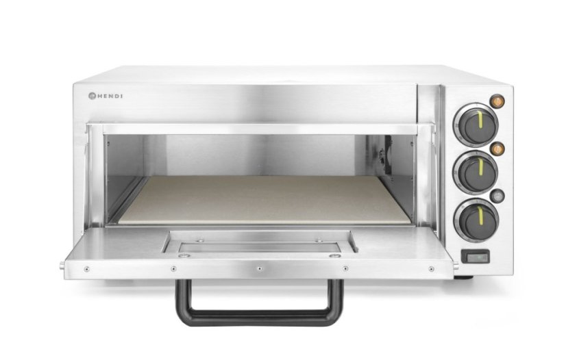 Jednokomorová pec na pizzu 2000 W, HENDI, Stříbrná, 230V/2000W, 580x560x(H)275mm