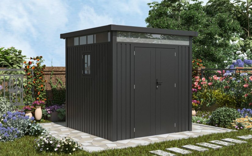 Zahradní domek G21 Atlanta 529 - 230 x 230 cm, slate grey