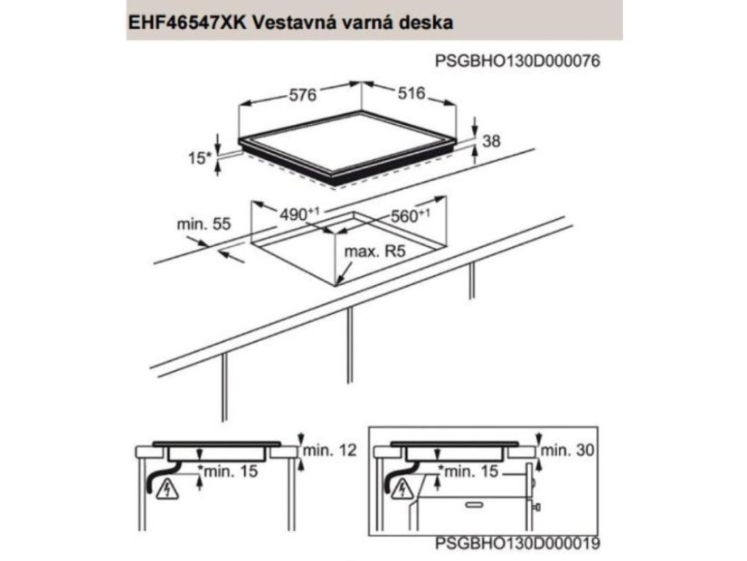 Sklokeramická varná deska Electrolux EHF46547XK
