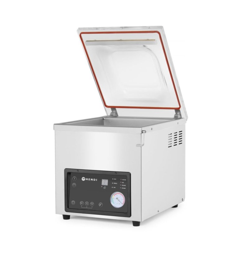 Vakuový balicí stroj - komora, HENDI, Profi Line, těsnicí lišta 350 mm, 230V/750W, 450x555x(H)480mm