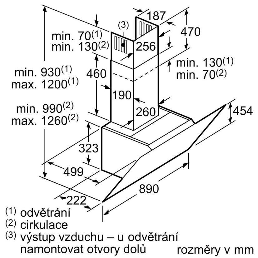 Komínová digestoř Siemens LC91KWW60