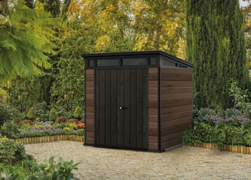Zahradní domek Keter Signature 7x7 Walnut, s podlahou