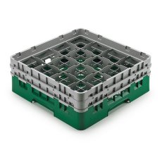 Cambro Koš Camrack 16 pozic, výška sklenice 25,8 cm - Zelená
