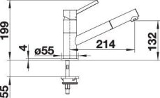 Blanco KANO-S silgranit šedá vulkán/chrom, beztlaková