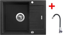 Sinks RAPID 580 XC Granblack + Elasta nerez/černá