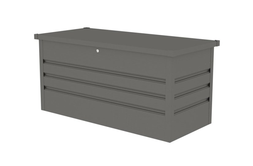 Zahradní box G21 Denver 400 L, metalický šedý plechový