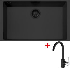 Sinks CUBE 690U BL Nanoblack + MIX 35 Nanoblack
