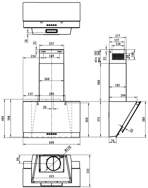 Komínová digestoř Gorenje WHI629EB