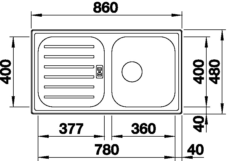 Blanco FLEX Pro 45 S Nerez přírodní lesk oboustranné provedení (232887+232250)