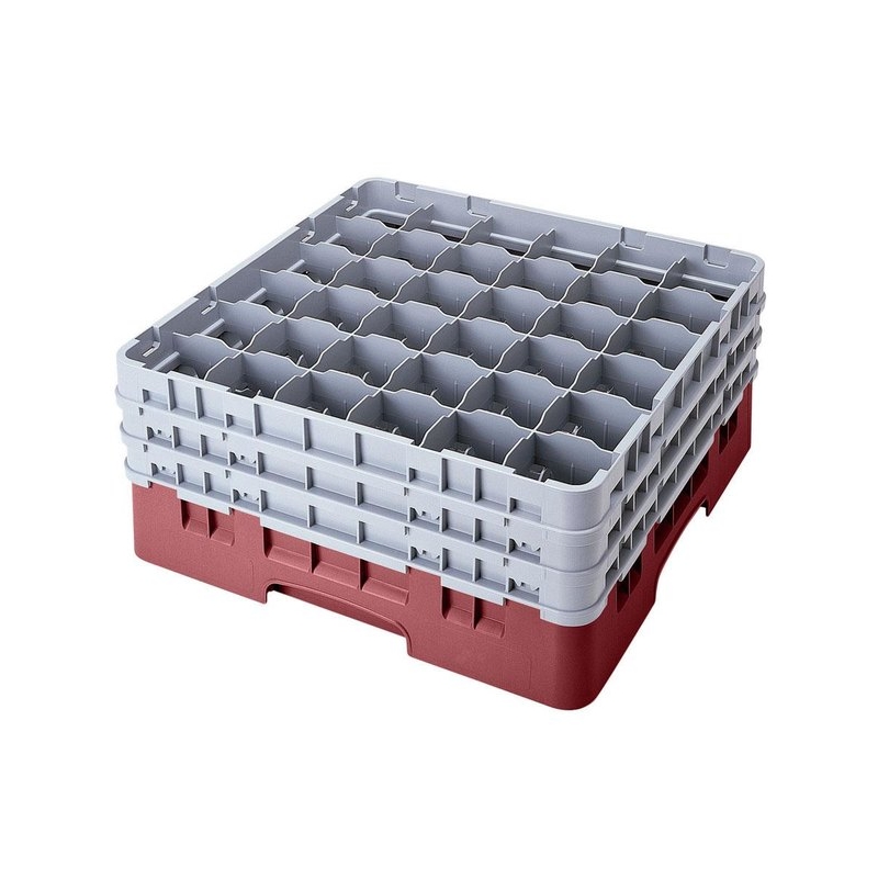 Cambro Koš Camrack 36 pozic, výška sklenice 32 cm - Červená