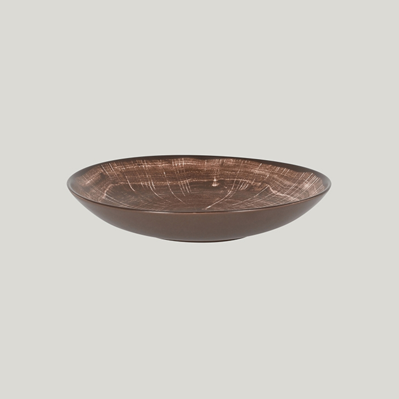 RAK Porcelain RAK Woodart talíř hluboký pr. 23 cm – tmavě hnědá | RAK-WDBUBC23OB RAK Porcelain RAK Woodart talíř hluboký pr. 23 cm – tmavě hnědá | RAK-WDBUBC23OB