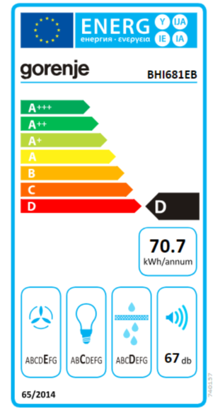 Vestavná digestoř Gorenje BHI681EB