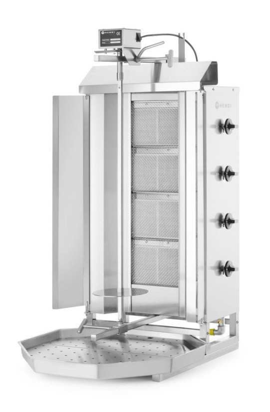 Plynový kebab gril, HENDI, Profi Line, 230V/16W, 13kW, 735x745x(H)1110mm