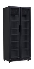 Chladnička s pruhovanými dveřmi, dvoukřídlé dveře, Arktic, 437L, Černá, 230V/510W, 870x605x(H)1996mm