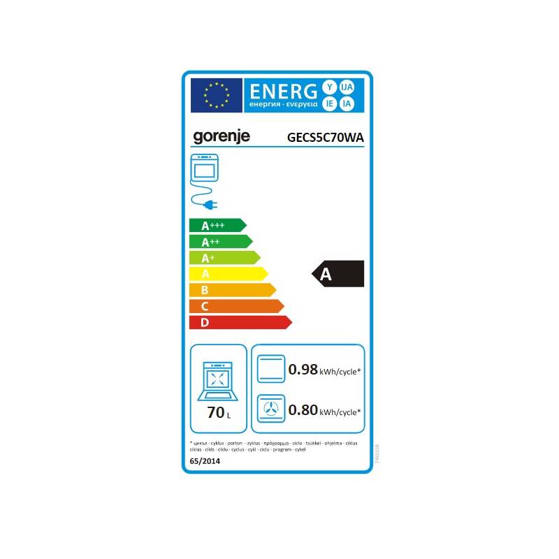 Elektrický sporák Gorenje GECS5C70WA