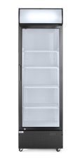 Jednodveřová chladnička s podsvíceným panelem na zadním panelu, Arktic, 254L, Černá, 230V/250W, 578x605x(H)1980mm