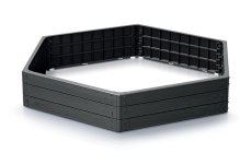 Vyvýšený záhon Prosperplast BASE WOODY antracit 148 cm