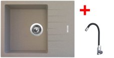 Sinks PERFECTO 650 Avena + ELASTA nerez/černá