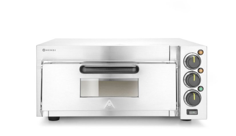 Jednokomorová pec na pizzu 2000 W, HENDI, Stříbrná, 230V/2000W, 580x560x(H)275mm