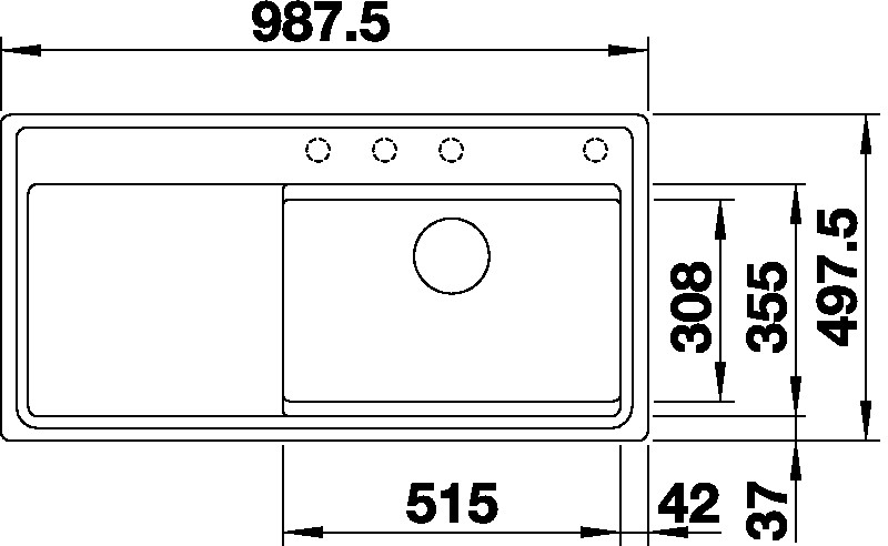 Blanco ZENAR XL 6 S-F DFG InFino Silgranit jasmín dřez vpravo s exc.+deska dřevo