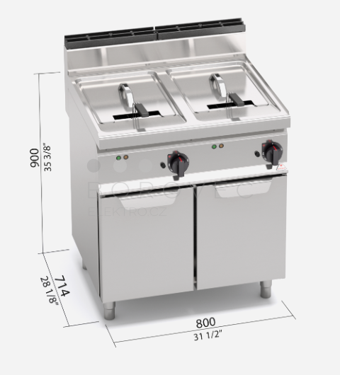 Elektrická fritéza Bertos E7F18-8MS