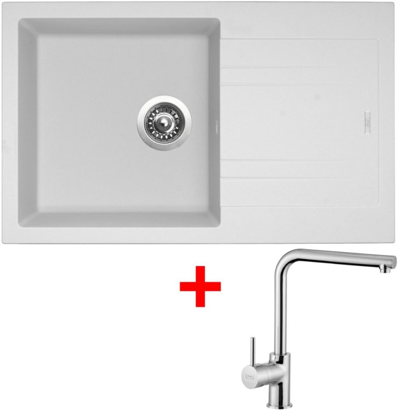 Sinks LINEA 780 Milk + Elka Sinks LINEA 780 Milk + Elka