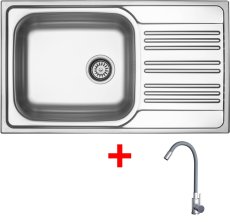 Sinks STAR 860 XXL + ELASTA nerez/šedá