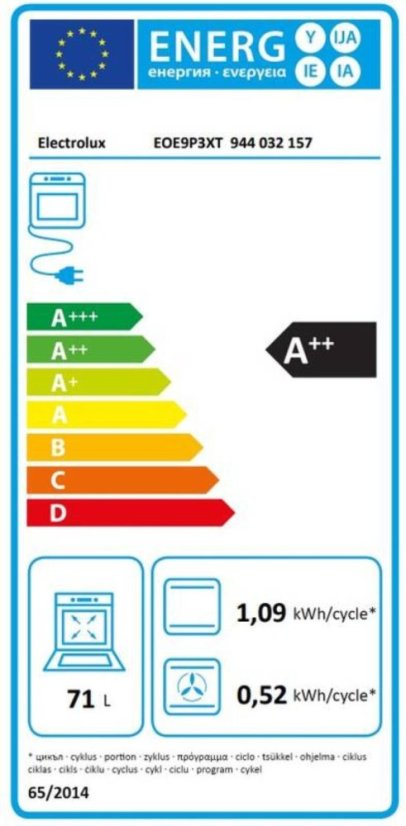 Vestavná trouba Electrolux EOE9P3XT