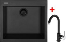 Sinks CUBE 560 BL Nanoblack + MIX 35 Nanoblack