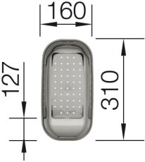 Miska transp.šedá NOVA,JOTA,MULTI,TIPO 310x160x127