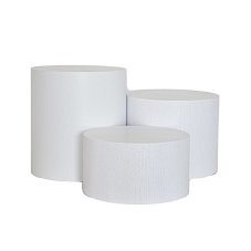 TOMGAST Podstavec kulatý dřevěný, pr. 223 mm, v: 180 mm, jasan, bílý