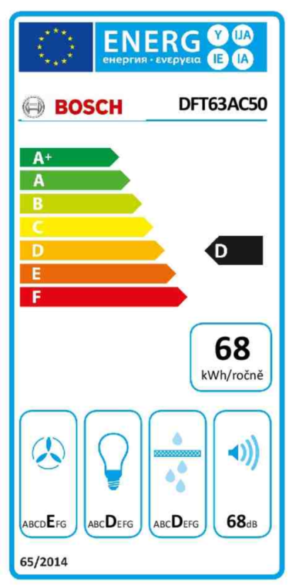 Výsuvná digestoř Bosch DFT63AC50
