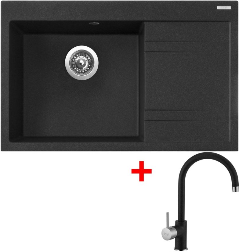 Sinks RIM 780 L Granblack + Vitalia GR Sinks RIM 780 L Granblack + Vitalia GR