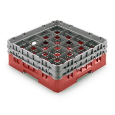 Cambro Koš Camrack 16 pozic, výška sklenice 25,8 cm - Červená