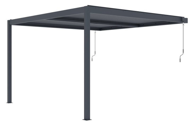 Bioklimatická pergola G21 Trenton 4x4 m, antracitová hliníková