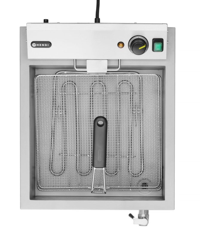 Hluboká fritéza, HENDI, 12L, 230V/3500W, 630x860x(H)438mm