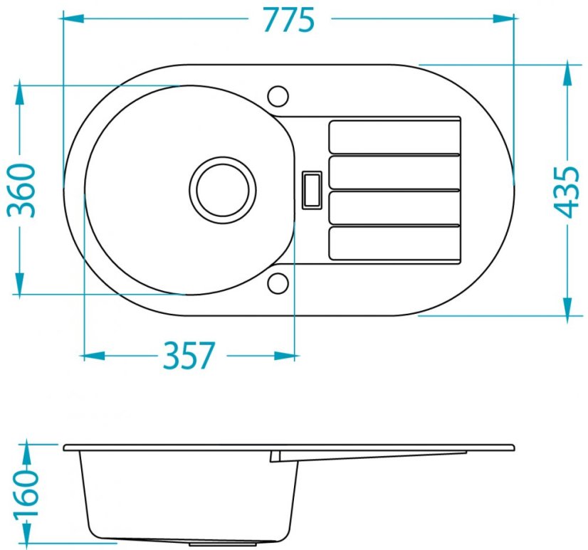 Alveus NIAGARA 40 G-11 bílá (780x435mm)+ pop- up sifon F