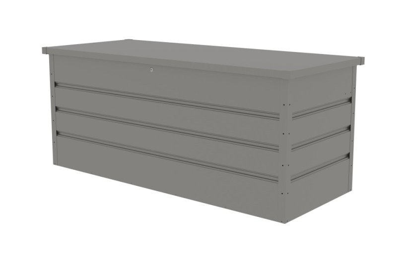 Zahradní box G21 Denver 770 L, metalický šedý plechový