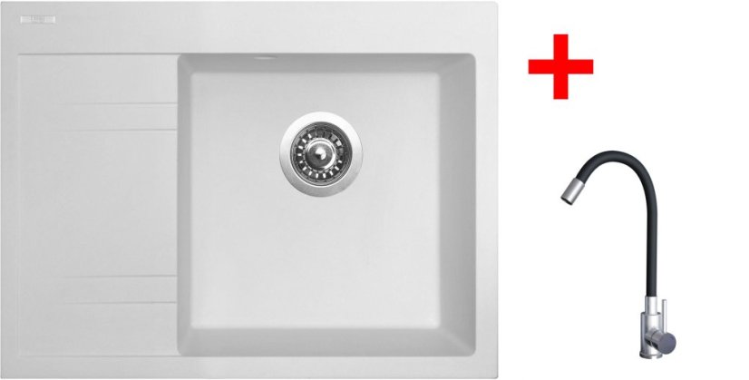 Sinks RIM 650 P Milk + Elasta nerez/černá Sinks RIM 650 P Milk + Elasta nerez/černá