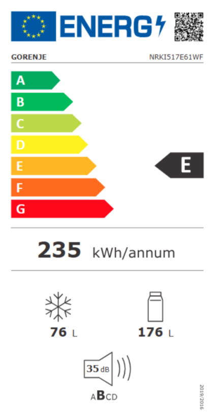 Vestavná chladnička Gorenje NRKI517E61WF