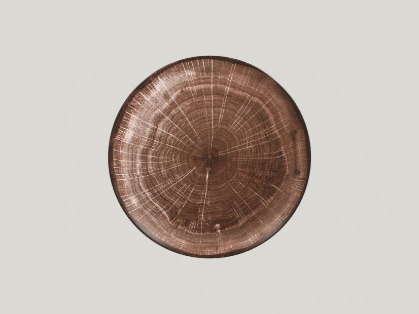 RAK Porcelain RAK Woodart talíř mělký coupe 27 cm – tmavě hnědá | RAK-WDNNPR27OB RAK Porcelain RAK Woodart talíř mělký coupe 27 cm – tmavě hnědá | RAK-WDNNPR27OB