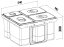 Sinks JAZZ 600 2x15 l + 3x7 l