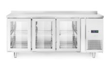 Třídveřový chladicí stůl, prosklený, s postranními skříňkami, Arktic, 420L, 230V/400W, 700x1795x(H)850mm